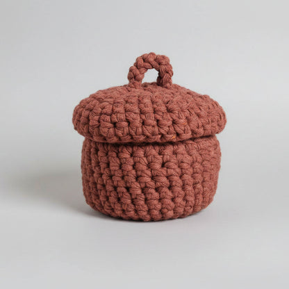 Petit corbeille de rangement avec un couvercle